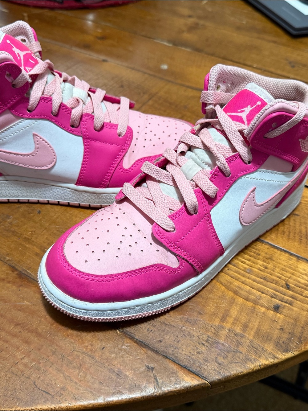 Nike Kids' Pink Two-Tone High Top Sneakers
